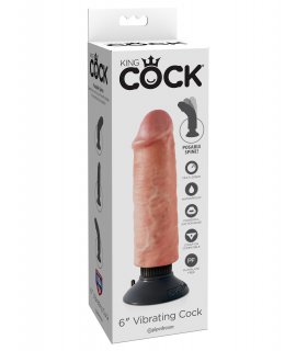 Вибромассажер реалистик 3 в1 на присоске 6 Vibrating Cock