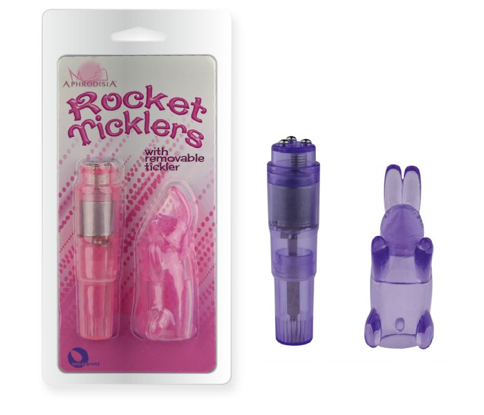 ВИБРОМАССАЖЁР "ROCKET TICKLERS BUNNY VIBE" фиолетовый, TPE