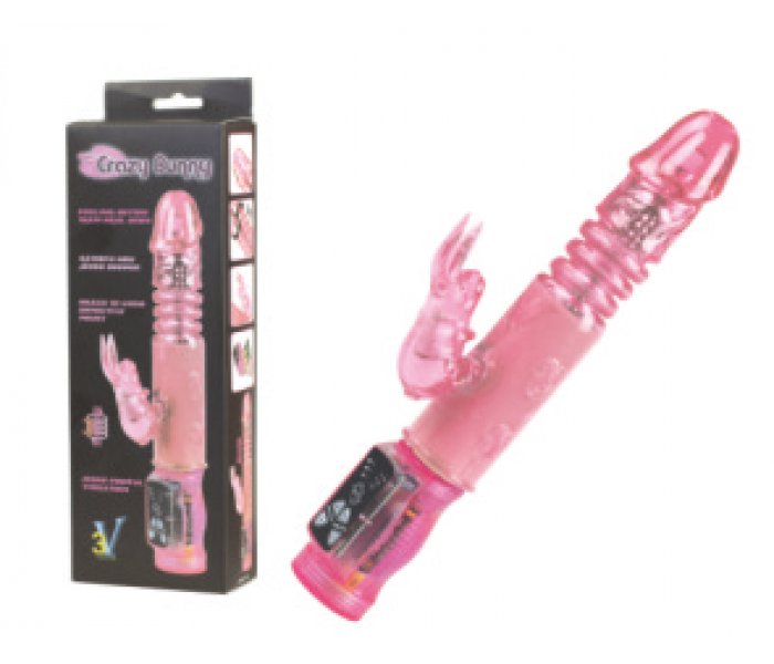 Вибромассажер - ротатор с поступ. движ., со стимул. клитора, TPR