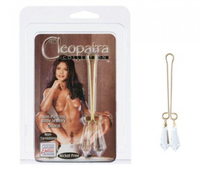 Зажимы для половых губ Cleopatra Collection Clitoral Jewelry с кристаллами прозрачные