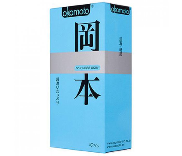 OKAMOTO (10 шт) Skinless Skin Super Lubricative (С обильной смазкой)