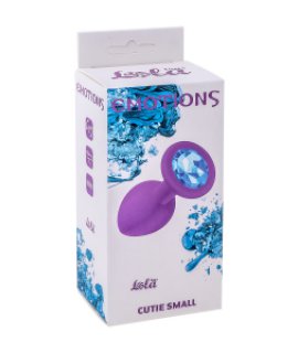 АНАЛЬНАЯ ПРОБКА EMOTIONS CUTIE SMALL PURPLE LIGHT BLUE CRYSTAL