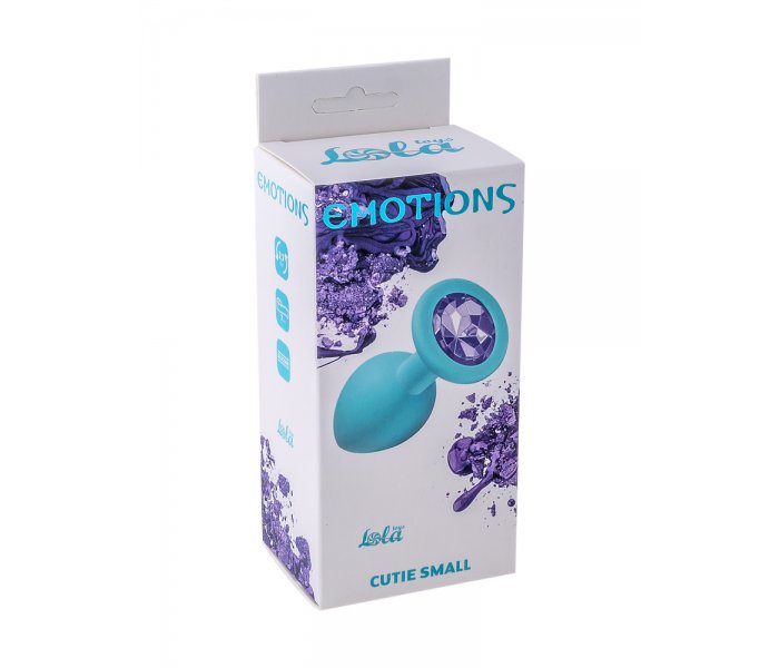 АНАЛЬНАЯ ПРОБКА EMOTIONS CUTIE SMALL TURQUOISE LIGHT PURPLE CRYSTAL