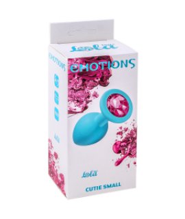 АНАЛЬНАЯ ПРОБКА EMOTIONS CUTIE SMALL TURQUOISE PINK CRYSTAL