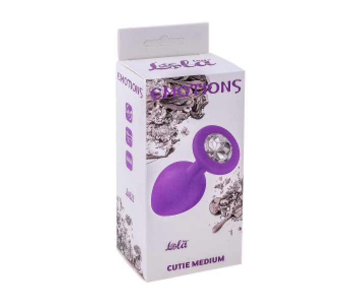 АНАЛЬНАЯ ПРОБКА EMOTIONS CUTIE MEDIUM PURPLE CLEAR CRYSTAL