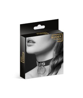 Чокер с кольцом черный COLLIER FETISH NOIR