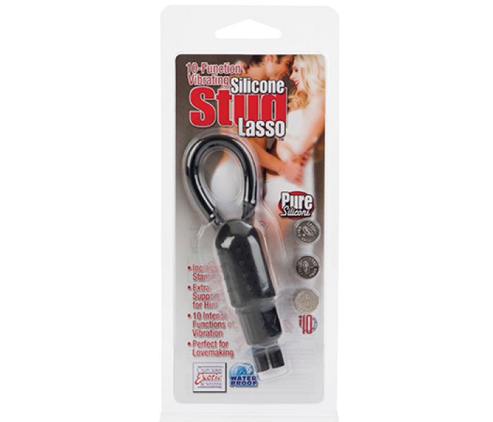 Вибро-лассо 10-Function Vibrating Silicone Stud Lasso-BLK