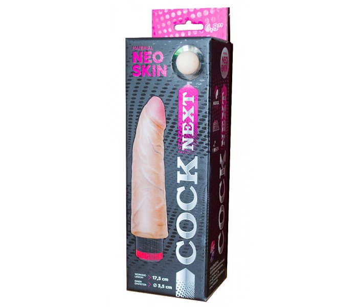 ВИБРАТОР РЕАЛИСТИК " COCK NEXT" L 175 мм D 35 мм, киберкожа