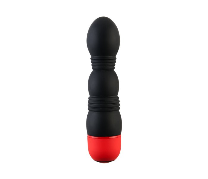 ВИБРАТОР TOYFA BLACK&RED, 10 РЕЖИМОВ ВИБРАЦИИ, СИЛИКОНОВЫЙ,  11,4 СМ