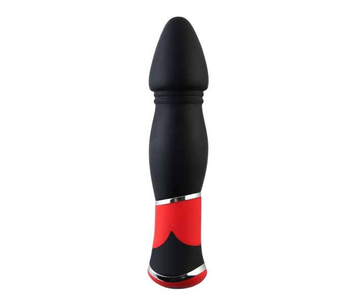 ВИБРАТОР TOYFA BLACK&RED, 10 РЕЖИМОВ ВИБРАЦИИ, СИЛИКОНОВЫЙ, ЧЕРНЫЙ, 11,4 СМ