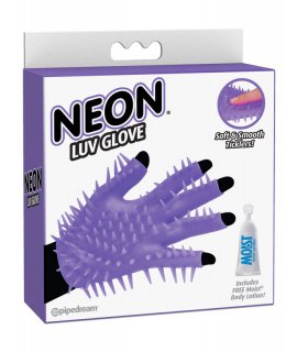 Перчатка для чувственного массажа Neon Luv Glove фиолетовая