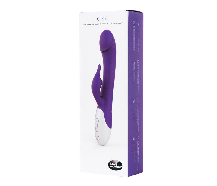 НЕРЕАЛИСТИЧНЫЙ ВИБРАТОР LOVEMOMENT С ПОДОГРЕВОМ, СИЛИКОН, ФИОЛЕТОВЫЙ, 21,5 СМ