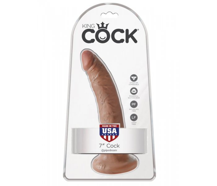 Фаллоимитатор на присоске загорелый King Cock 7