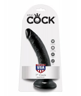 Фаллоимитатор на присоске черный King Cock 7