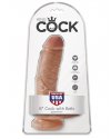 Фаллоимитатор на присоске загорелый King Cock 8 Cock with Balls