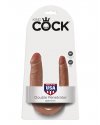 Фаллоимитатор двухголовый загорелый King Cock U-Shaped Small Double Trouble