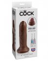 Фаллоимитатор на присоске необрезанный коричневый King Cock 6 Uncut Cock