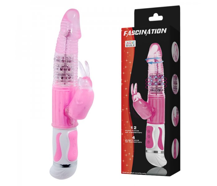 Вибромассажер ротатор со стимулятором клитора