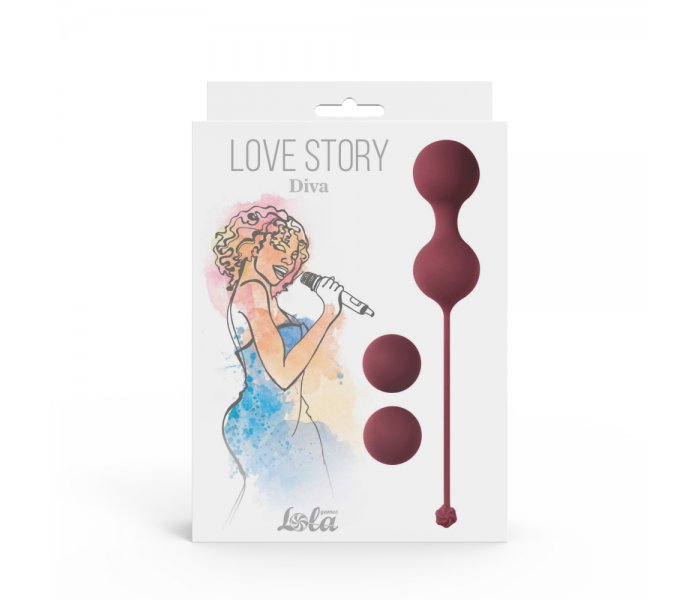 НАБОР ВАГИНАЛЬНЫХ ШАРИКОВ LOVE STORY DIVA WINE RED