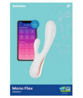 Вибромассажер Satisfyer Mono Flex с возможностью управления через приложение - белый