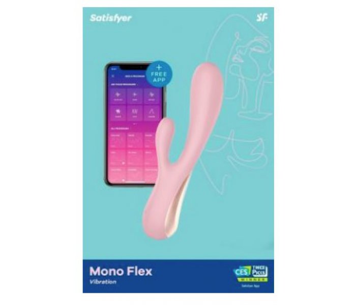Вибромассажер Satisfyer Mono Flex с возможностью управления через приложение - розовый