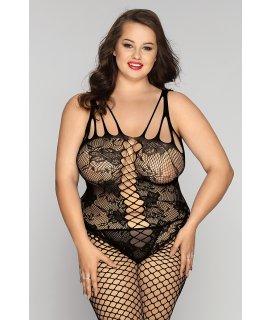 2XL КОСТЮМ-СЕТКА И СТРИНГИ CANDY GIRL KASANDRAH ЧЕРНЫЕ, 2XL