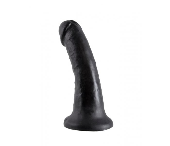 Фаллоимитатор на присоске черный King Cock 6 Cock Black