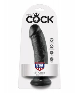 Фаллоимитатор на присоске черный King Cock 8