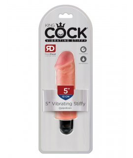 Вибромассажер реалистик King Cock 5 Vibrating Stiffy - Flesh