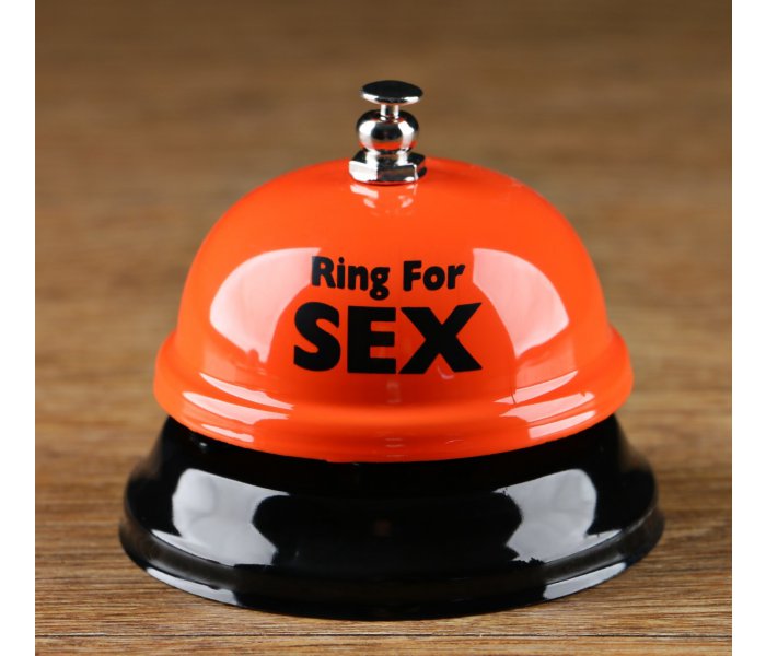 Звонок настольный "Ring for a sex", 7.5х7.5х6.5 см