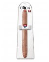 Двухсторонний фаллоимитатор загорелый King Cock 16 Thick Double Dildo - Tan