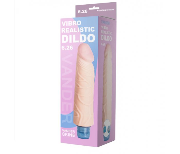 Вибромассажёр "Vibro Realistic Dildo 6.26", Светлый