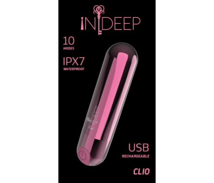 ПЕРЕЗАРЯЖАЕМАЯ ВИБРОПУЛЯ INDEEP CLIO MAGENTA 7705-02INDEEP