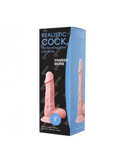 Фаллоимитатор Vander Realistic Cock Bending Ultra Soft Dildo 6.5, Светлый