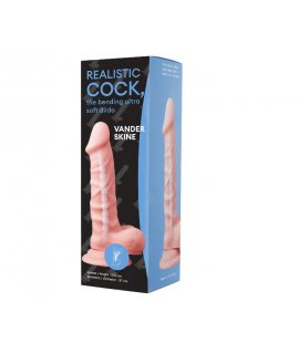 Фаллоимитатор Vander Realistic Cock Bending Ultra Soft Dildo 6.7, Светлый