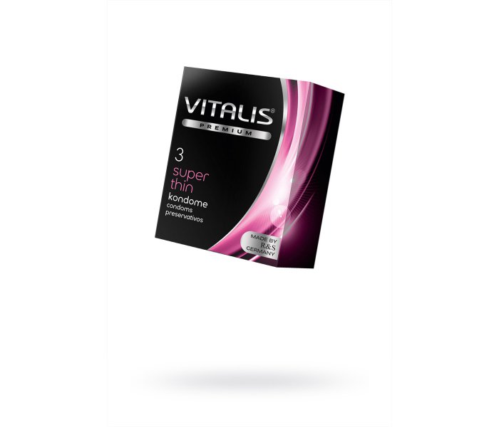 VITALIS, 3шт.,  PREMIUM, УЛЬТРАТОНКИЕ, 18 СМ, 5,3 СМ.