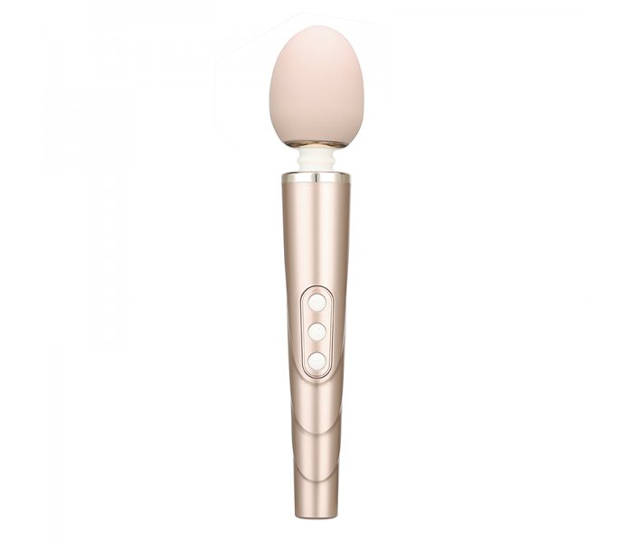 Вибромассажёр Rechargeable Ribbed Wand, Золотой