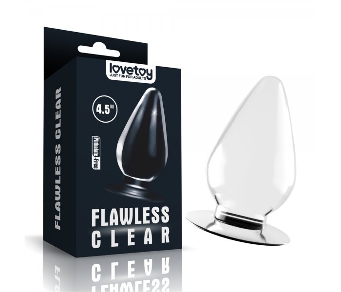 Анальная пробка "Flawless Clear Anal Plug 4.5", Прозрачный