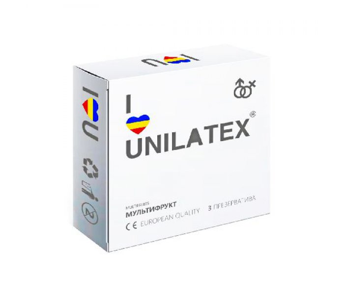 UNILATEX "MULTIFRUITS" цветные ароматизированные, 3 шт.