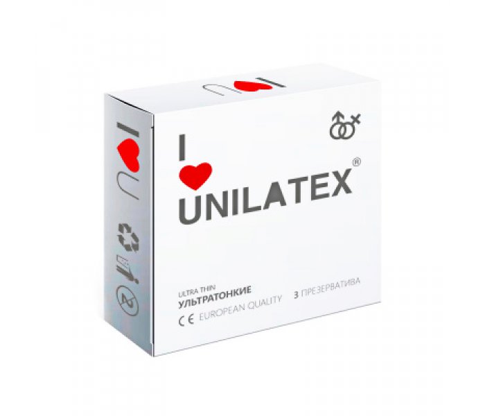 UNILATEX "ULTRA THIN" ультратонкие, 3 шт.