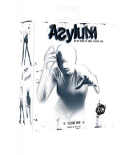 Кэтсьюит Asylum с маской на голову, белый, S/M