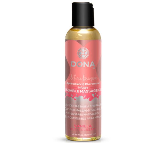 Вкусовое массажное масло DONA Kissable Massage Oil Vanilla Buttercream 125 мл
