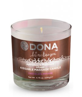 Вкусовая массажная свеча DONA Kissable Massage Candle Chocolate Mousse 135 г