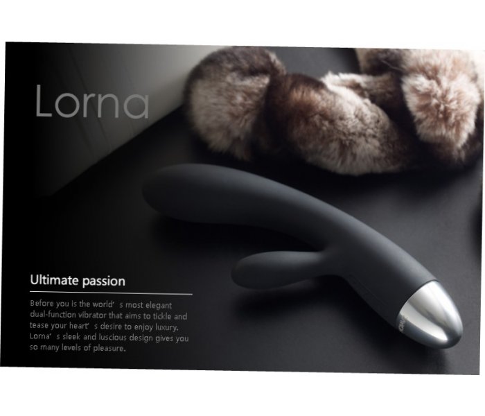 Lorna черный вибростимулятор, включающийся от прикосновения