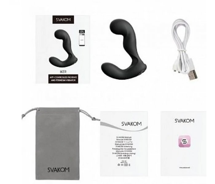 Стимулятор простаты с пульсацией Svakom Iker чёрный