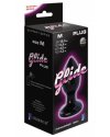Анальный плаг Glide M, L 85 мм, D 45 мм, цвет чёрный