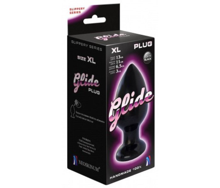 Анальный плаг Glide XL, L 110 мм, D 65 мм, цвет чёрный