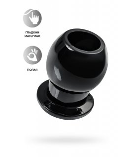 Анальная втулка TOYFA Basic M, TPE, чёрная, 6,5 см