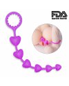 Анальная цепочка с эрекционным кольцом "Lily", Фиолетовый