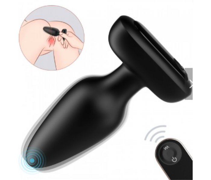 Анальная вибропробка с д.у. "Visual Rivet-RCT", Черный